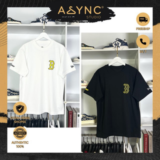 (Auth) Áo Thun New Era x MLB Boston Butter Red Sox Màu Đen và Trắng CODE: 13277225 - 13277226 - Async Studio