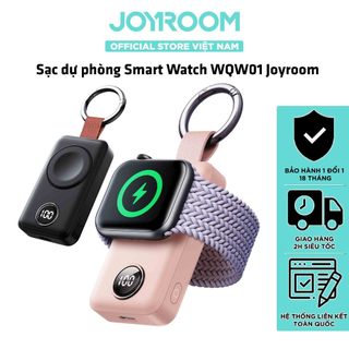 Sạc dự phòng Joyroom WQW01 không dây nam châm dùng cho iWatch, đồng hồ thông minh dung lượng 2000mAh