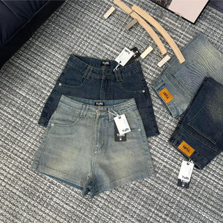 Quần Short Jean Nữ Lai Bản To Màu Xanh Thời Trang Mã33