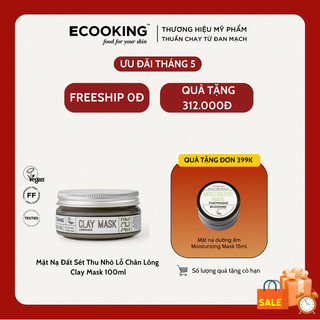 Mặt nạ đất sét giảm thiểu dầu nhờn, thu nhỏ lỗ chân lông Clay Mask Fragrance Free 100ml Ecooking
