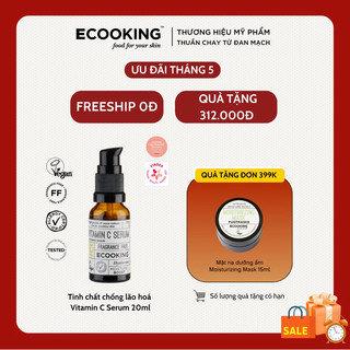 Tinh chất Vitamin C Serum chống lão hóa, giảm nếp nhăn, dưỡng sáng Fragrance Free 20ml Ecooking