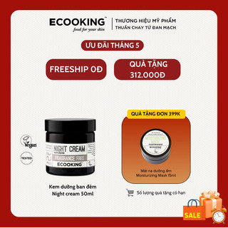Kem dưỡng ẩm ban đêm Ecooking Night Cream Fragrance Free 50ml nuôi dưỡng và làm mềm da, ngăn ngừa lão hoá