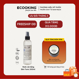 Nước cân bằng Ecooking Skin Tonic 200ml giúp làm mới và săn chắc da mặt, se khít lỗ chân lông