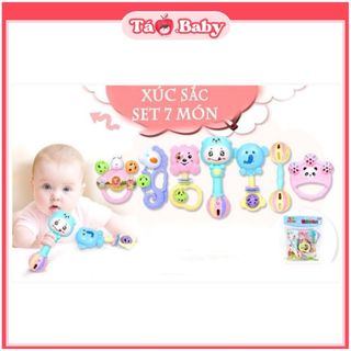 Bộ đồ chơi xúc xắc set 7 món cho bé hình thú dễ thương DC07