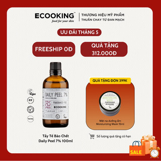 Tẩy Tế Bào Chết Ecooking Daily Peel  7% 100ml loại bỏ tế bào da chết hằng ngày, thu nhỏ lỗ chân lông và làm sáng màu da