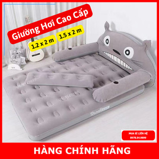 Giường hơi hình thú cao cấp, Đệm hơi hình thú tặng kèm bơm điện 1 tầng
