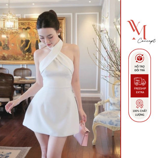 YM Concept Đầm Cổ Yếm Hở Lưng Thắt Nơ - D0877