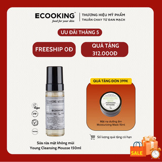 Sữa rửa mặt Ecooking Cleansing Mousse 150ml giúp làm sáng da, tăng cường sản sinh collagen mang lại làn da mịn màng