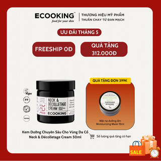 Kem dưỡng chuyên sâu Ecooking cho vùng da cổ Neck & Décolletage Cream 50ml giúp làm căng vùng da bị chảy xệ
