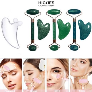 Cây lăn massage mặt, mắt chống lão hoá, thư giãn-dụng cụ massage cạo pha lê-hickies lacing system