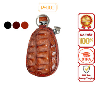 Móc khóa cá sấu thật cao cấp - móc khoá hộp thời trang chuẩn da cá sấu thật 100% mk02