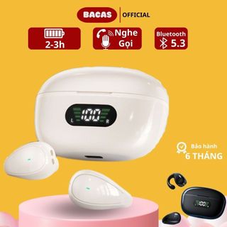 Tai nghe Bluetooth dẫn điện bằng xương, Tai nghe kẹp tai màn hình LED hiển thị năng lượng chống thấm nước Bacas - Betty
