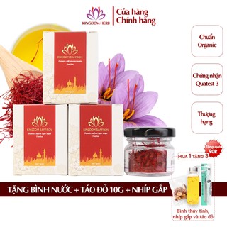 Combo saffron nhụy hoa nghệ tây Kingdom Herb Iran chính hãng 3 hộp (hộp/1gr)