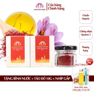 Combo saffron nhụy hoa nghệ tây Kingdom Herb Iran chính hãng 2 hộp (hộp/1gr)