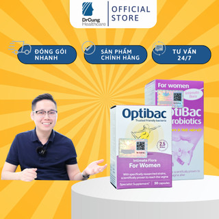 Bác Sĩ Cung Optibac Tím - Men Vi Sinh Phụ Khoa, Chăm Sóc Vùng Kín, Lợi Khuẩn, Tăng Sức Đề Kháng (Hộp 30 viên/90 viên)