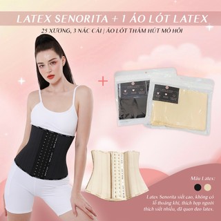 [Combo SENORITA + Áo Lót] Đai Nịt Bụng Latex WSTORE 25 Xương Truyền Thống Giảm Eo - Latex by W.Store Chuẩn Chính Hãng
