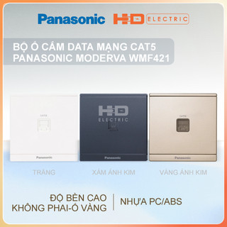Bộ ổ cắm mạng data cat5 panasonic moderva wmf421 màu trắng xám vàng ánh kim