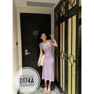 BIGSIZE Đầm Thun body dáng dài D174A