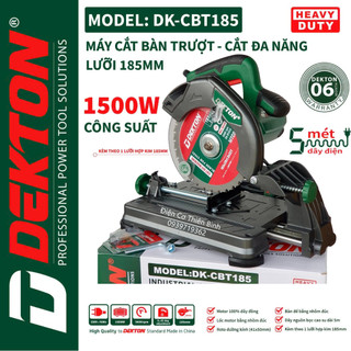 Máy cắt đa năng bàn trượt dekton 1500w 185mm dk-cbt185 chuyên cắt sắt ,gỗ,nhôm tặng lưỡi cắt hợp kim đa năng