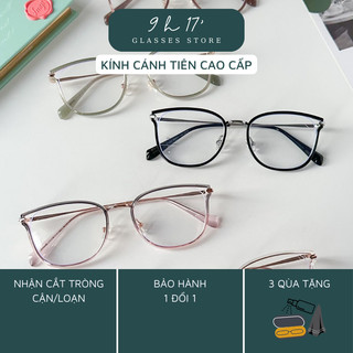 Gọng kính cánh tiên gọng kính mắt mèo gọng kính nữ kim loại cao cấp Mã 96.9h17