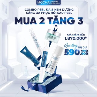 Combo Peel Da Mocha Và Kem Dưỡng Biovector 6 Active Hỗ Trợ Phục Hồi Da Sau Peel (Mua 2 Tặng 3)