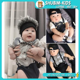 [ẢNH THẬT] Body giả yếm bé trai cao cấp - từ 3-13kg - Công tử - Siêu mát - Thấm hút - Qùa tặng -Đầy tháng - shubikids