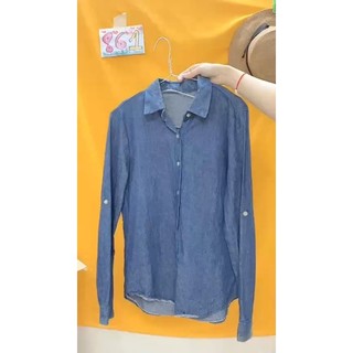 Áo sơmi denim xanh. s861