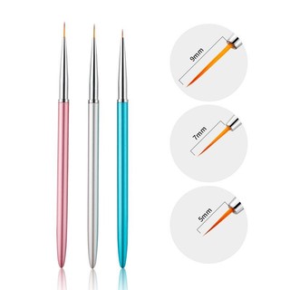 Cọ nét vẽ móng nail set 3 cây 0598