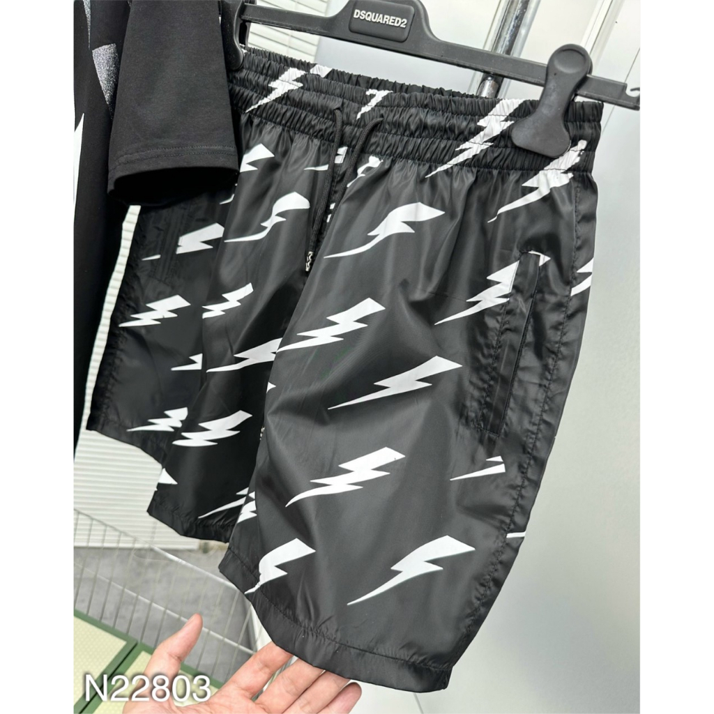 Bộ Đồ Nam Nữ Tia Sét Hotrend Neil Barrett, Bộ Áo Thun Quần Gio Hot Màu Hè Chất Cotton Siêu Thoáng Mat, Bộ Đồ Hè Chất