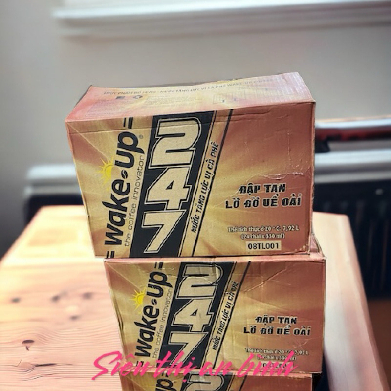 thùng 24 chai nước uống wake. up 247 330ml