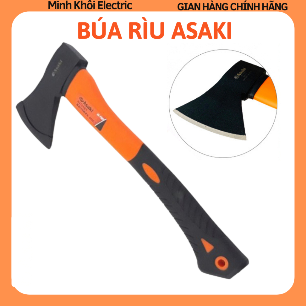 Búa rìu Asaki,rìu đa năng,búa rìu đa năng,búa đinh cán dài,búa rìu cán nhựa,búa lúc giác,búa bi,búa 