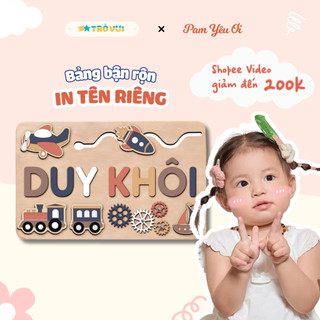 Đồ Chơi Bảng Bận Rộn Bằng Gỗ Theo Tên Bé Busy Board Cho Bé Trai 1-3 Tuổi Rèn Luyện Kỹ Năng | Trò Vui BB40