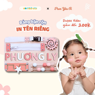 Bảng Bận Rộn Cho Bé 1-3 Tuổi - Busy Board Montessori Theo Tên Bé | Trò Vui BB02