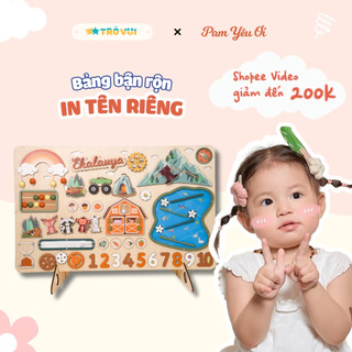 Bảng Bận Rộn Size To Tặng Tên Riêng Bé , Đồ Chơi Trí Tuệ Montessori Cho Bé 0-8 Tuổi  | Trò vui BB13