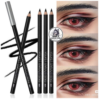 Bút chì kẻ mắt eyeliner menow dạng chì gọt màu đen không thấm nước ngòi mềm không gây đau hỗ trợ trang điểm makeup
