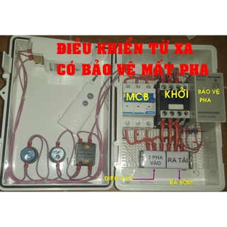 Tủ điện điều khiển từ xa máy bơm 3 pha có bảo vệ chống mất pha