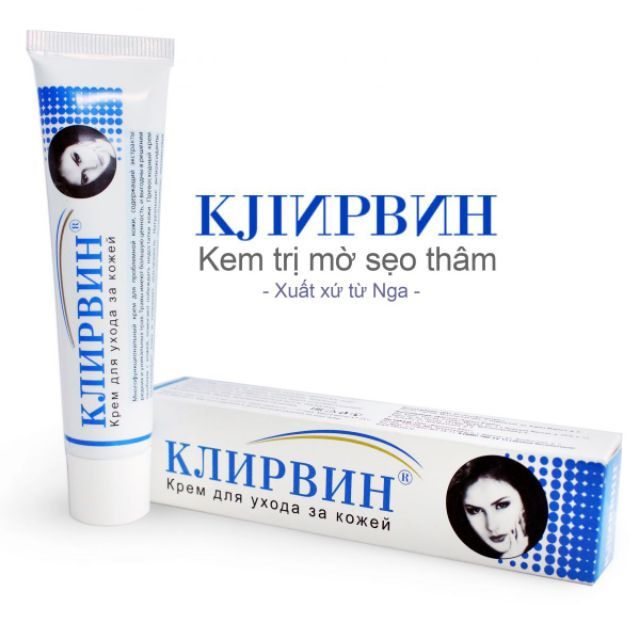 Kem mờ sẹo KLIRVIN, mờ thâm, sẹo lồi, sẹo lõm, sẹo do mụn 25g