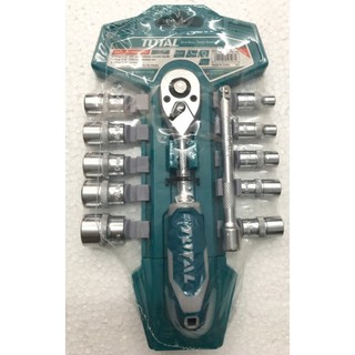 1/4" bộ cần vặn và đầu tuýp 5-14mm 12 chi tiết total tht14114126