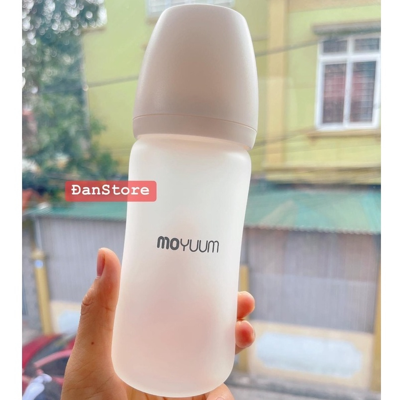 Bình sữa Moyuum thủy tinh 150ml 240ml có tem công ty chính hãng Hàn Quốc. Bình Moyuum thủy tinh