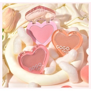 Phấn má hồng trái tim mini gogo tales blooming love flower ripple powder blusher