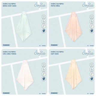 [CHAANG] CHĂN QUẤN Ủ CHO BÉ SƠ SINH 2 LỚP CHẤT COTTON MỀM MÁT 90x100cm