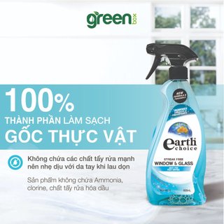 Bình xịt hữu cơ vệ sinh kính Earth Choice 600ml - NK Úc