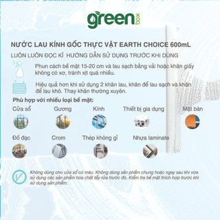 Bình xịt hữu cơ vệ sinh kính Earth Choice 600ml - NK Úc