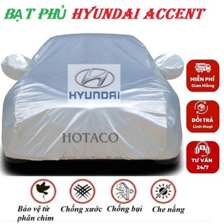 ⚡BẢO HÀNH 5 THÁNG ⚡ Bạt phủ ô tô, áo trùm xe, bạt che nắng mưa VẢI DÙ cho xe HUYNDAI ACCENT