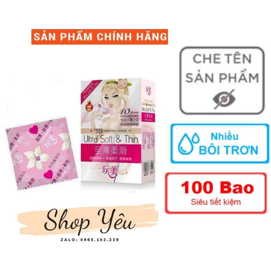 Bao cao su cô gái_Size 52mm_Hộp 100 chiếc_Hàng nội địa Trung