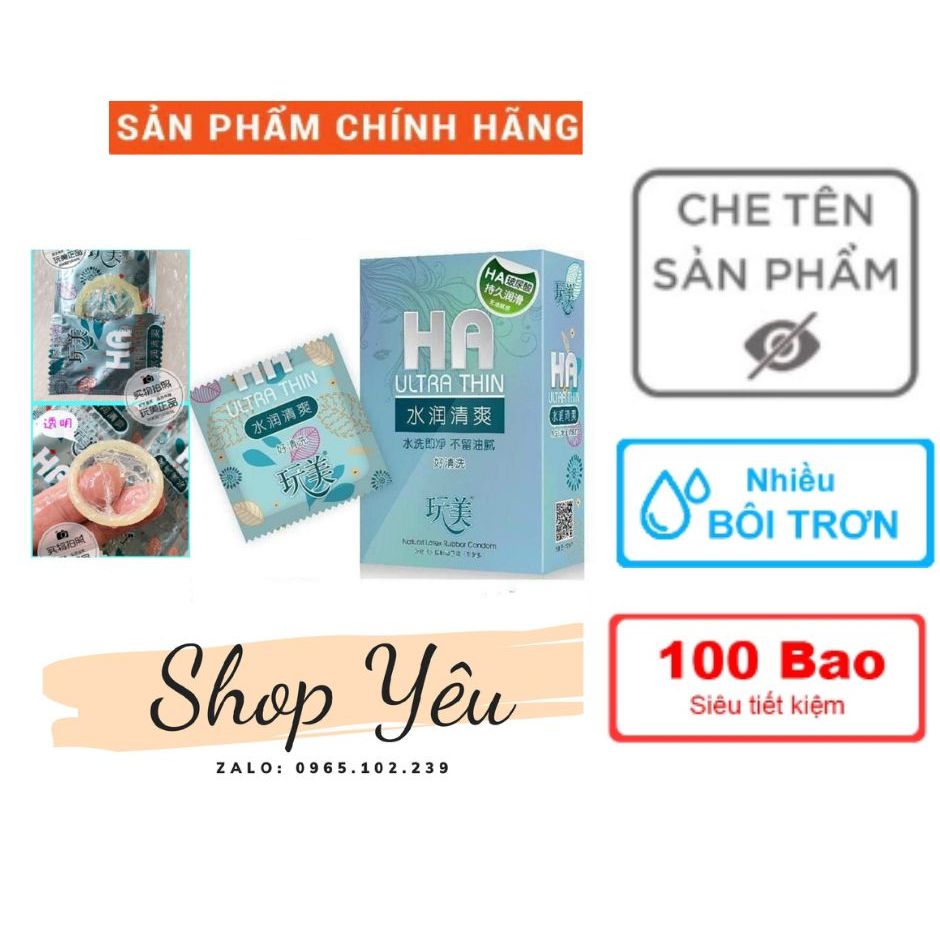 Bao cao su HA 52mm_Hộp 100 chiếc_Hàng nội địa Trung