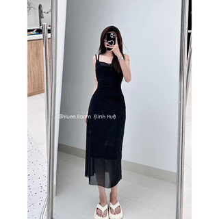 set đầm lưới 2 dây