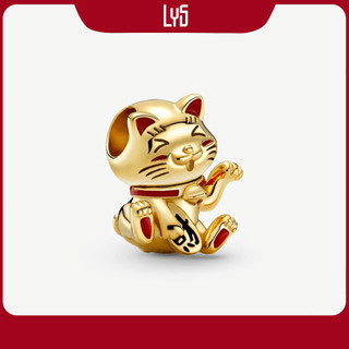 Charm bạc Lys Cute Fortune Cat mèo thần tài Charm Women's Charm 1358
