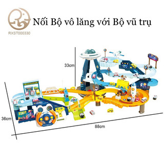 Đồ chơi mô hình xe chạy tự động Trạm Vũ trụ - Xa lộ không gian cho trẻ thử thách lắp ráp kèm nhiều ô tô chạy tự động