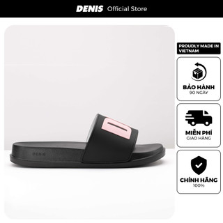 Dép nữ quai ngang Denis CT10 Black Pink Unisex Slipper thời trang
